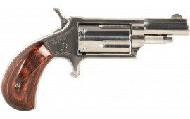 North American Arms LDLX 22MDLX Revolver .22 Mag 1.13" 5rd SAO Polished Stainless, Rosewood Grip, Exposed Hammer