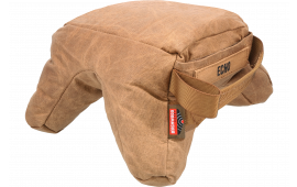 Birchwood Casey Steady-Shot Echo Heavyweight Shooting Bag, 7.1 lbs, 9"x8"x6", Prefilled, Tan Waxed Canvas.