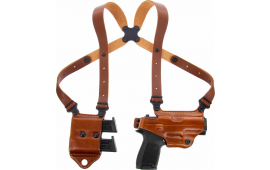 Galco Miami Classic II Shoulder Holster System for Sig P365 X Macro, Steerhide Leather, Tan, Right Hand, Fits Up To 56" Chest.