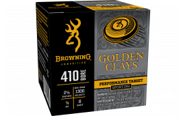 Browning Golden Clays .410 Bore 2.5" 1/2 oz 8 Shot Lead Shotgun Ammo 25 Rounds Plastic Case
