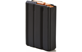 ASC AR-15 .223/5.56 10rd Magazines, Black Marlube Coated Aluminum Body, Orange Follower