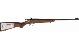 Crickett KSA2338 Crickett  22 WMR Caliber with 1rd Capacity, 16.12" Barrel, Blued Metal Finish & Walnut Stock Right Hand (Youth)