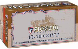 Fiocchi 4570A Cowboy Action 45-70 Gov 405 gr Lead Round Nose Flat Point (LRNFP) - 20rd Box