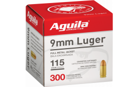 Aguila 1E097700 9mm Luger 115 GR Full Metal Jacket (FMJ) 300 Bx - 300rd Box