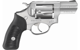 Ruger 5737 SP101 DA/SA .38 Special 2.25" 5 Black Rubber Stainless Revolver