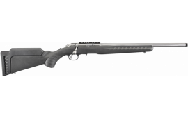 Ruger 8353 American Rimfire  17 HMR Caliber with 9+1 Capacity, 18" Barrel, Satin Stainless Metal Finish