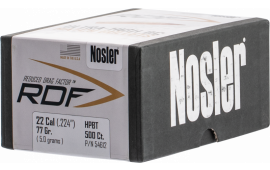 Nosler RDF Match Bullets .22 cal .224" 77 gr HPBT 500/ct