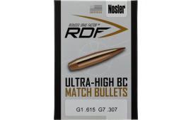 Nosler 54722 RDF Match 6.5mm .264 130 GR Hollow Point Boat Tail 500 Box