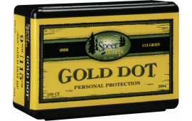 Speer 3994 Handgun 9mm .355 115 GR Gold Dot Hollow Point 100 Box