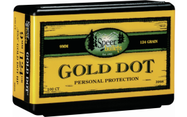 Speer 3998 Handgun 9mm .355 124 GR Gold Dot Hollow Point 100 Box