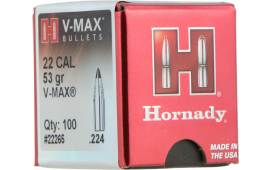 Hornady 22265 V-Max  .22 Cal .224 53 gr V-Max 100 Per Box