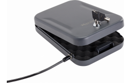 Hornady 95200 Standard Lock Box Large Key Entry Black Steel Holds 1 Handgun 9.50" L x 6.50" W x 1.75" D
