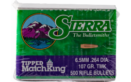 Sierra 7407C Tipped MatchKing  6.5 Creedmoor .264 107 gr Tipped MatchKing 500 Per Box