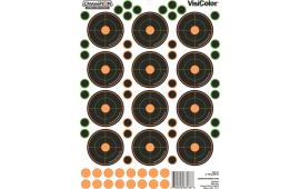 Champion Targets 46134 VisiColor  Self-Adhesive Paper Pistol/Rifle Multi Color Bullseye Includes Pasters 5 Pack