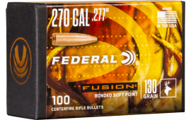 Federal FB277F2 Fusion Component  270 Win .277 130 gr Fusion Soft Point 100 Per Box