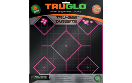 TruGlo TG14P6 Tru-See  Self-Adhesive Paper Universal Heavy Paper Black/Pink 5-Diamond Includes Pasters 6 Pack
