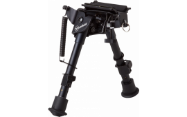 Firefield FF34023 Compact  Bipod 6-9" Black Aluminum Swivel Stud Attachment or Picatinny Rail (Adapter Included)