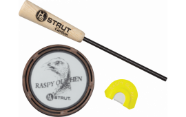 Hunters Specialties Strut 07011 Raspy Old Hen  Friction Call Turkey Hen Sounds Attracts Turkeys Glass/Carbon
