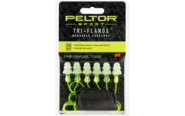 3M Peltor 97317 Sport Tri-Flange Reusable Earplugs 26 dB Yellow 3 Pair