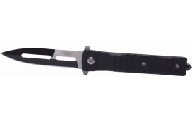 CampCo Uzi Accessories UZKFDR014 Tactical Folding Knife Survival 2.5" Stainless Steel Stainless Steel G10 Black