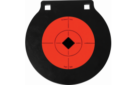 Birchwood Casey 47608 World of Targets Double Hole 6" Black/Orange AR500 Steel Circle w/Crosshair & Diamond Hanging