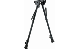 Harris Bipods H1A2 Non-Swivel H Swivel Stud, 13.50-23" Black Steel/Aluminum, Rubber Feet