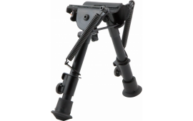 Harris Bipods BR1A2 Non-Swivel BR Swivel Stud, 6-9", Black Steel/Aluminum, Rubber Feet