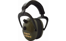 Pro Ears PEG2SMG Gold II Electronic Muff 26 dB Over the Head Green Ear cups with Black Headband & Gold Logo for Adults 1 Pair