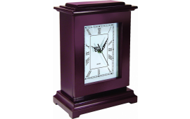 Peace Keeper RGC Tall Gun Clock  Front Panel Entry Mahogany Stain Wood Holds 1 Handgun 13.25" L x 9.50" W x 6.25" D