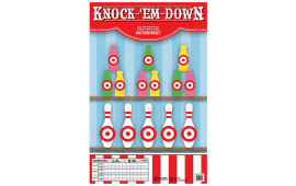 Action Target GSCARBTTL100 Entertainment Knock-'Em-Down Bottles/Pins Paper Hanging 23" x 35" Multi-Color 100 Per Box
