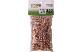 TOP Brass LLC JB1000-PD-250 Pull-Down .223 dia 55 GR 250 Full Metal Jacket Boat Tail (FMJBT)