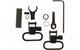 GrovTec US Inc GTSW46 Barrel Band Swivel Set Shotgun 1" Black Steel