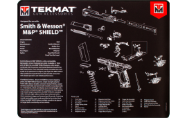 Tekmat R20SWMPSHIELD S&W M&P Shield Ultra Premium Cleaning Mat S&W M&P Shield Parts Diagram 20" x 15" Black/White