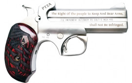 Bond Arms PT2A Protect the 2nd Amendment  38 Special,357 Mag 4.25" 2 Round Stainless Steel Rosewood Grip