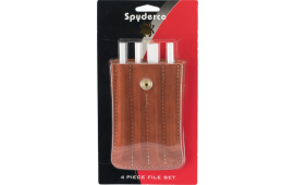 Spyderco 400F Ceramic File Set 4 Fine Ceramic Suede Pouch
