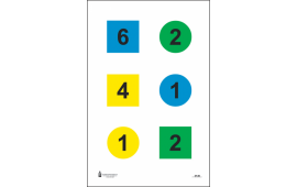 Action Target DT4B100 Training Discretionary Command Circle/Square Paper 23" x 35" Multi-Color 100 Per Box