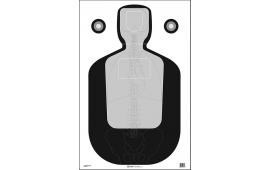 Action Target FTQ19ANTAV2100 Qualification  Silhouette/Vitals Paper Hanging 23" x 35" Black/Gray 100 Per Box