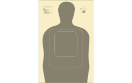 Action Target TQ15GRAY100 Qualification Standard Silhouette Paper Hanging 24" x 45" Gray/White 100 Per Box