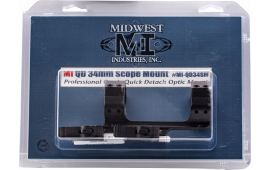 MIDWEST INDUSTRIES INC MIQD34SM Quick Detach 1-Pc Base & Ring Combo 34mm Black Finish