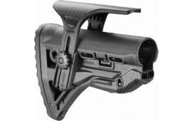 FAB Defense FXGLSHOCKCP GL-Shock CP Buttstock with Adjustable Cheekrest & Anti-Rattle Mechanism Matte Black Synthetic for M4/M16