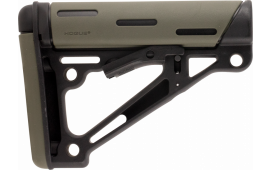 Hogue 15250 OverMolded Collapsible Buttstock OD Green OverMolded Rubber Black Synthetic AR-15, M16, M4