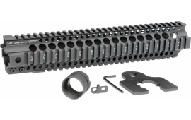 MIDWEST INDUSTRIES INC MICRT12625 T-Series AR-15 6061 Aluminum Black Hard Coat Anodized 12.625"