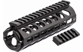 Firefield FF34053 Edge Handguard 6.62" 2- Piece Keymod, Carbine Style Made of 6061-T6 Aluminum with Black Matte Finish for AR-15