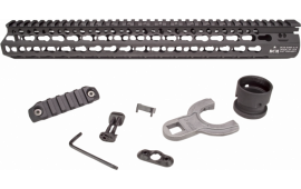 Bravo KMRA15556BK BCM AR-15 Alpha KeyMod Handguard Aluminum Black Hard Coat Anozied 15"