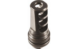SilencerCo AC857 ASR Muzzle Brake Black Steel with 5/8"-24 tpi Threads for 338 Cal