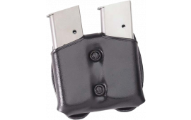 Galco CDM26B CDM Mag Carrier Double Leather Black Belt Loop 1.50"-1.75" Compatible With Sig P220 Carry Mags Ambidextrous Hand