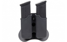 Bulldog PGM Mag Holder  Paddle Style made of Polymer with Black Finish compatible with Most Glock Mags for Ambidextrous Hand