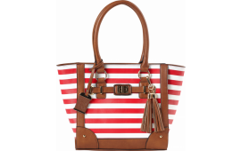 Bulldog BDP051 Tote Style Purse Most Small Pistols/Revolvers Leather Cherry Stripe