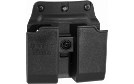 Fobus 6900NDBH Double Mag Pouch made of Polymer with Black Finish, Belt Clip compatible with Double Stack Glock or HK USP 9mm/40 Mags