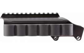 TacStar 1081035 Shotgun Rail Mount with SideSaddle 6 Rounds 12GA Rem 870/1100/11-87 Black Aluminum/Rubber